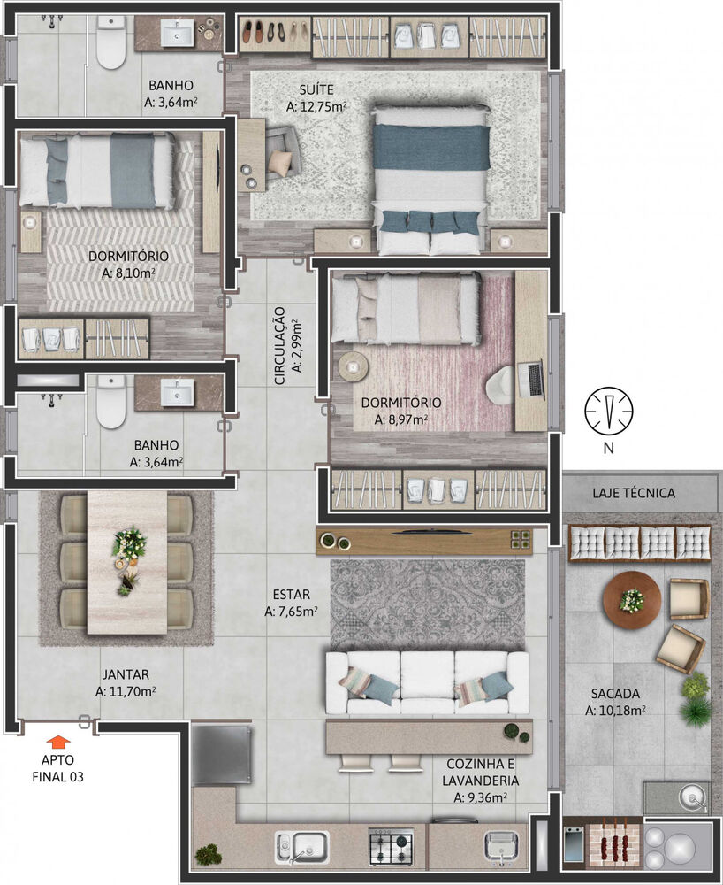 Apartamento, 2 quartos, 83 m² - Foto 16