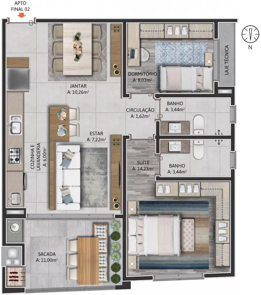 Apartamento, 2 quartos, 83 m² - Foto 15