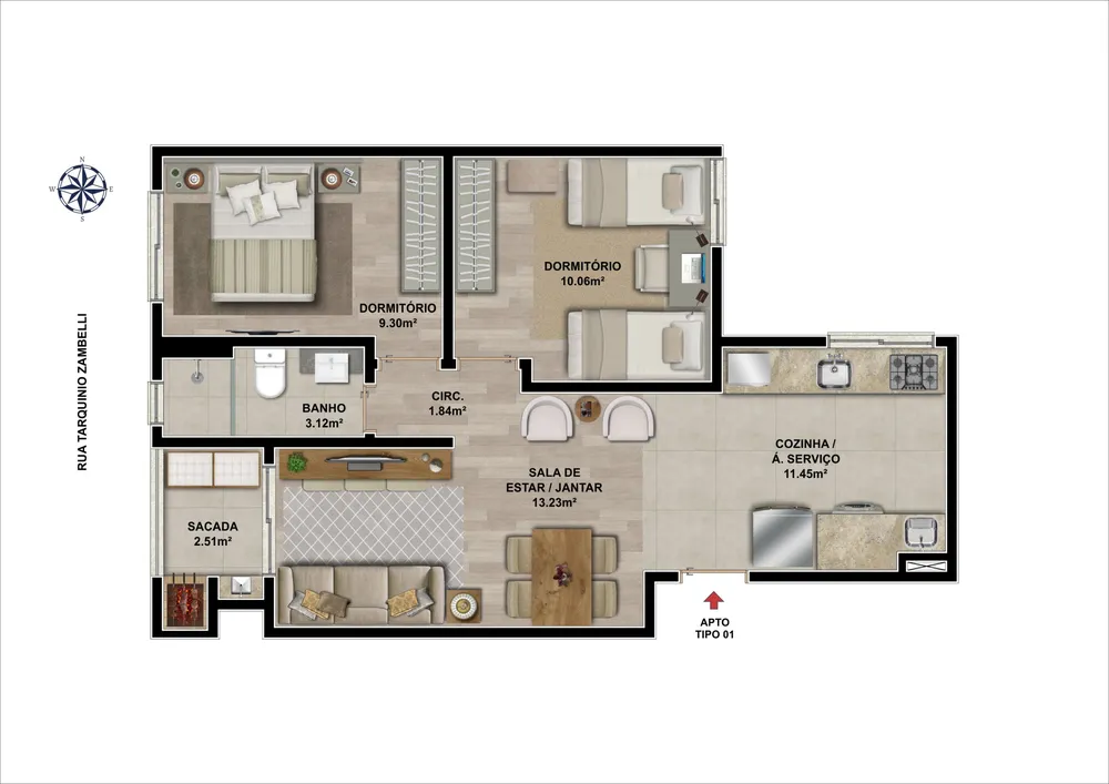 Apartamento, 3 quartos, 121 m² - Foto 1