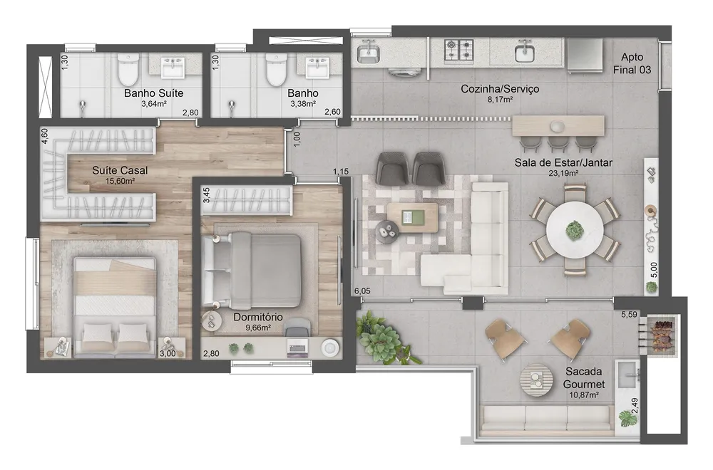 Apartamento, 2 quartos, 87 m² - Foto 8