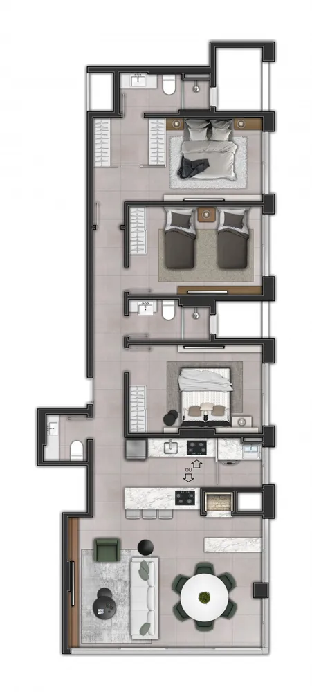 Apartamento, 3 quartos, 110 m² - Foto 4