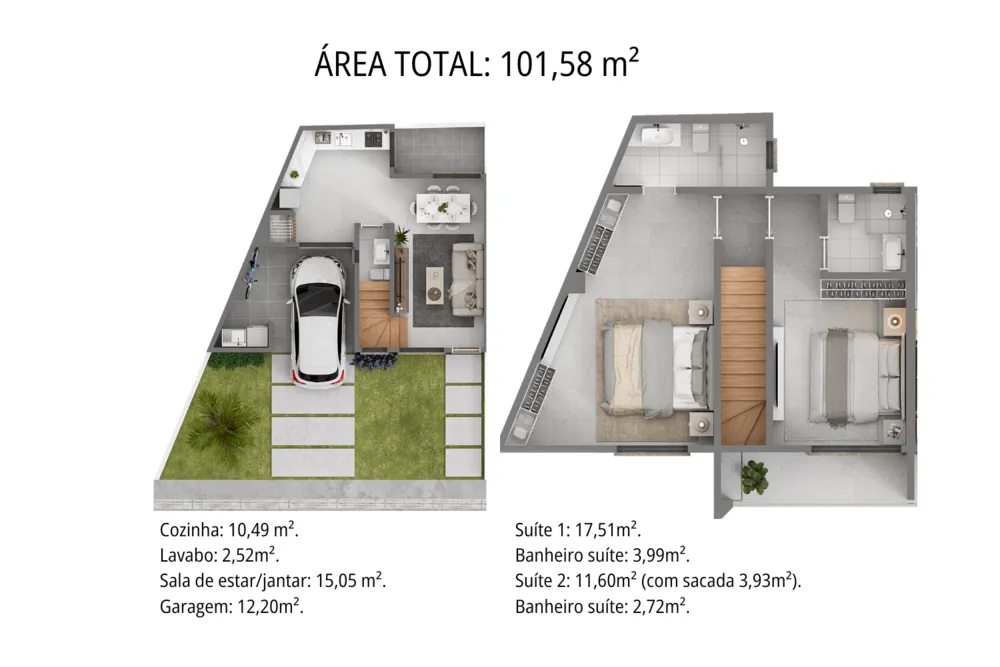 Casa, 2 quartos, 101 m² - Foto 1