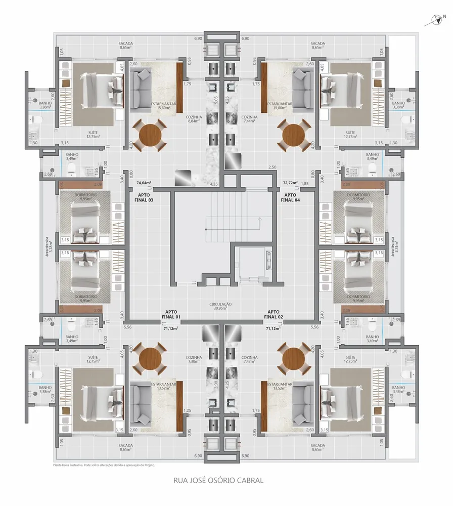 Apartamento, 2 quartos, 74 m² - Foto 15