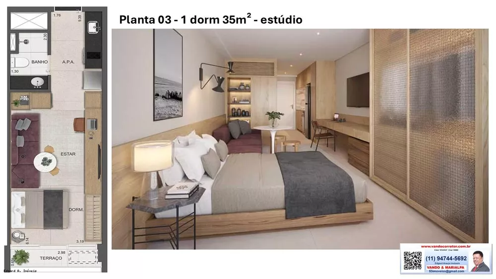 Apartamento à venda, 35m² - Foto 3