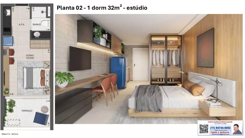 Apartamento à venda, 35m² - Foto 2