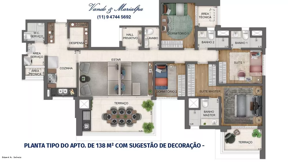 Apartamento à venda com 4 quartos, 138m² - Foto 4