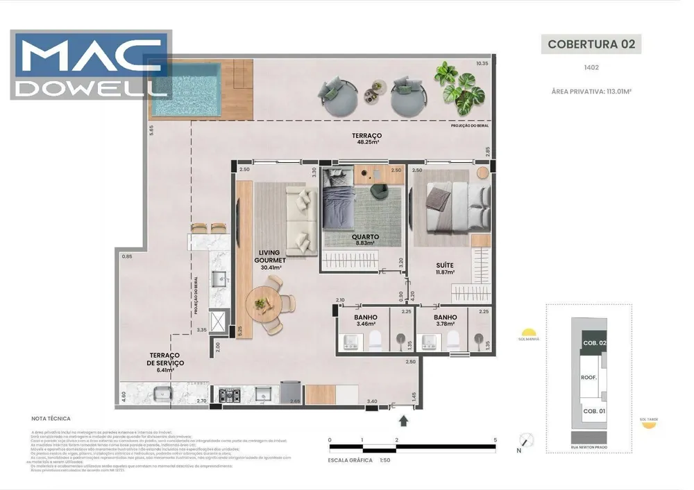 Apartamento, 2 quartos, 55 m² - Foto 2