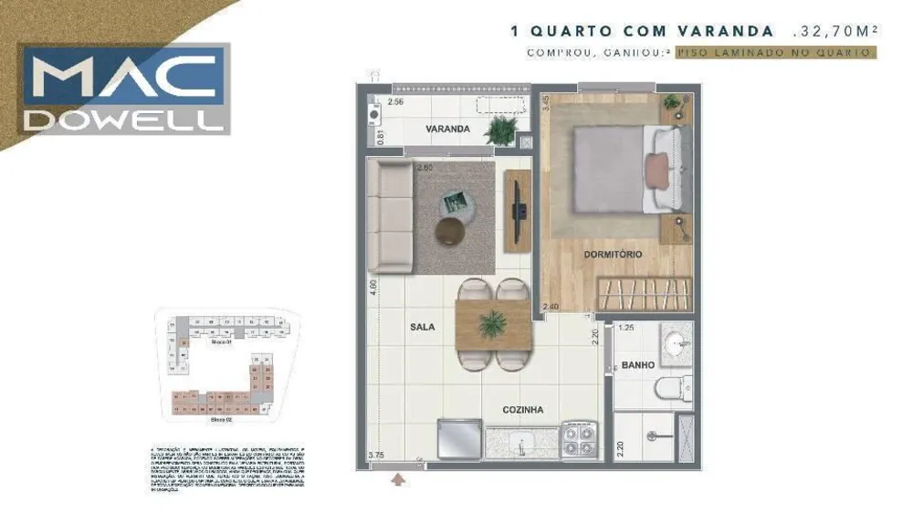 Apartamento, 2 quartos, 45 m² - Foto 7