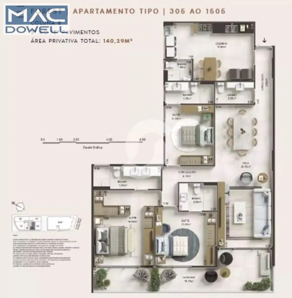 Apartamento, 3 quartos, 140 m² - Foto 13