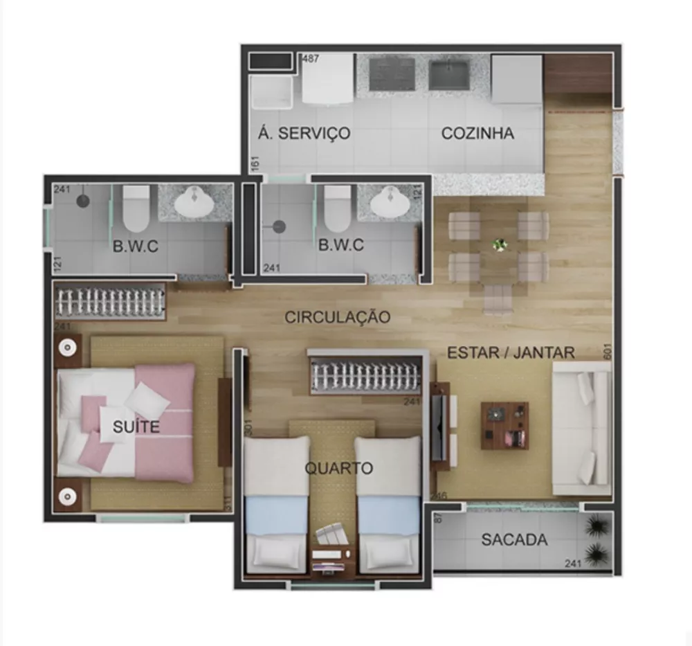 Apartamento, 2 quartos, 49 m² - Foto 6