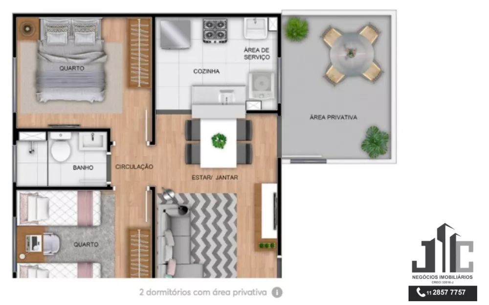 Apartamento, 2 quartos, 43 m² - Foto 7