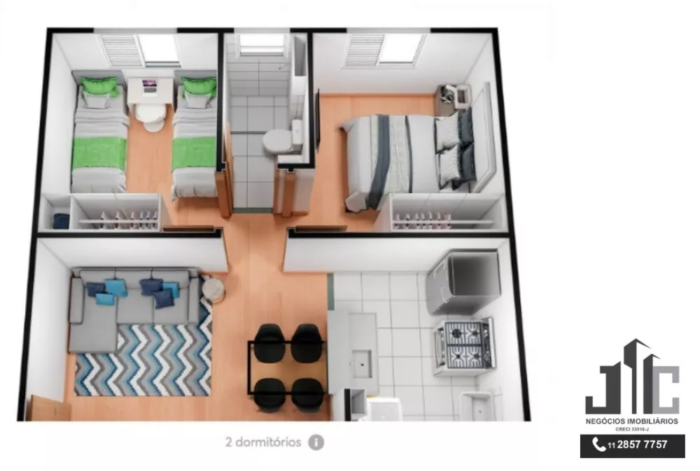 Apartamento, 2 quartos, 43 m² - Foto 1