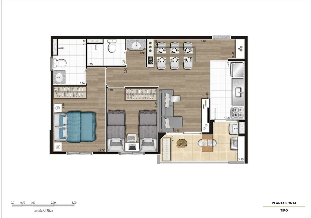 Apartamento, 2 quartos, 55 m² - Foto 13