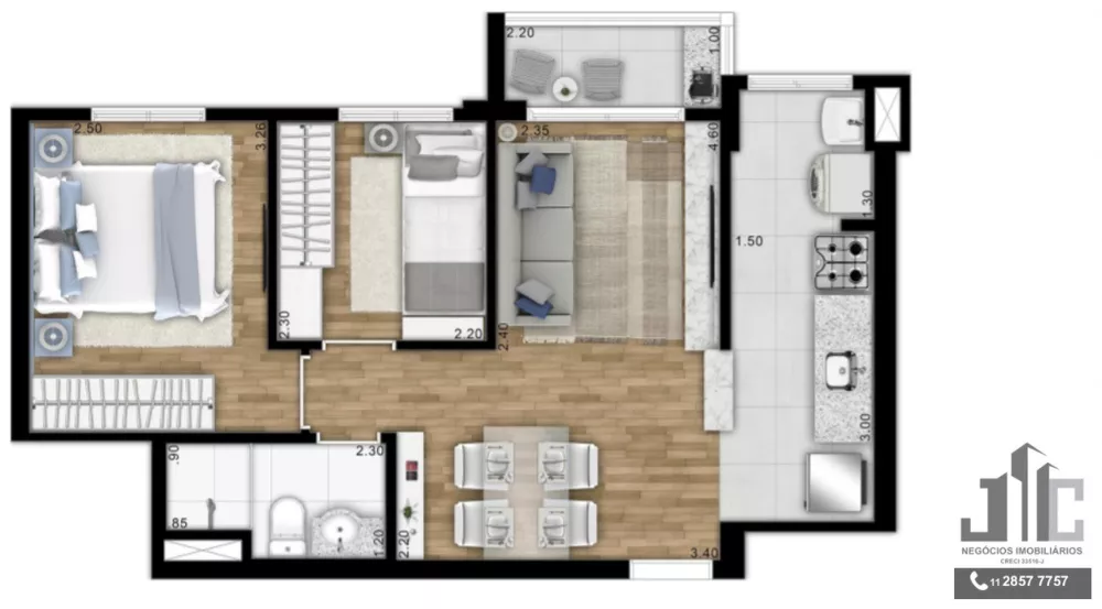 Apartamento, 2 quartos, 45 m² - Foto 8