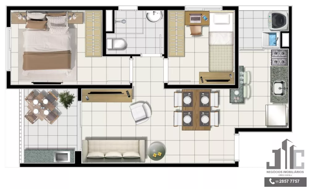 Apartamento, 2 quartos, 43 m² - Foto 5