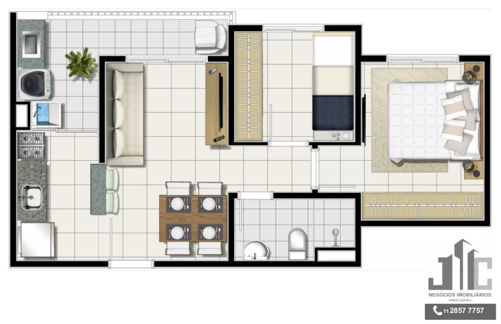 Apartamento, 2 quartos, 43 m² - Foto 4
