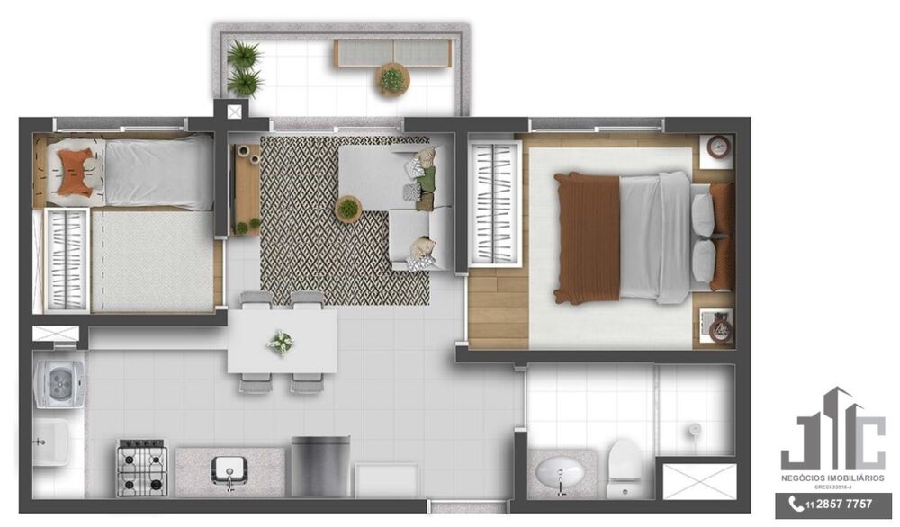Apartamento, 2 quartos, 37 m² - Foto 8