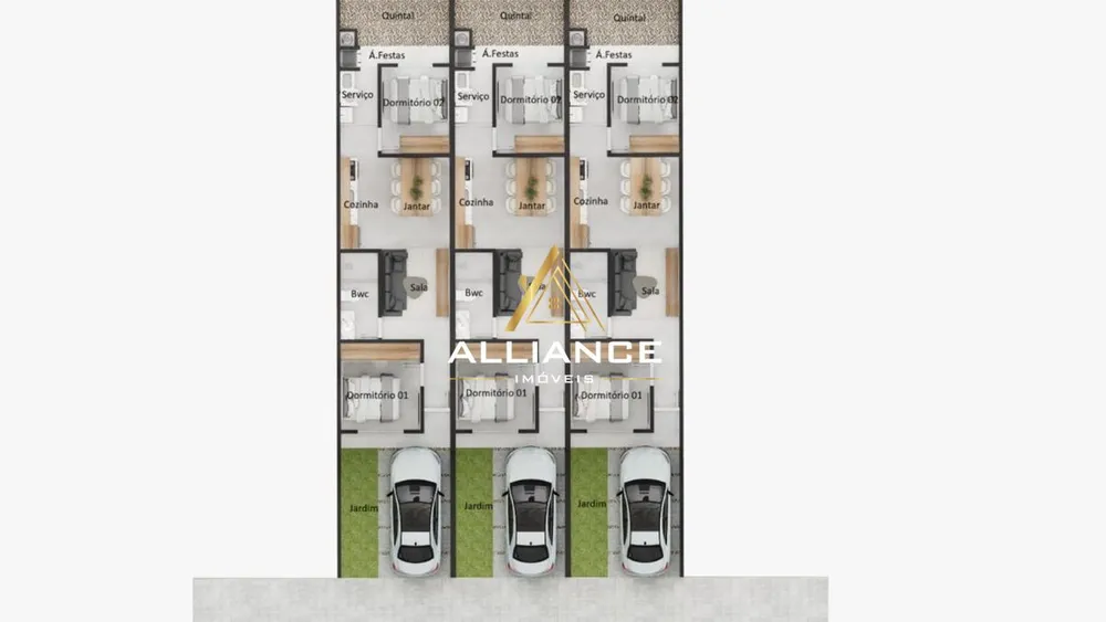 Casa, 2 quartos, 54 m² - Foto 2