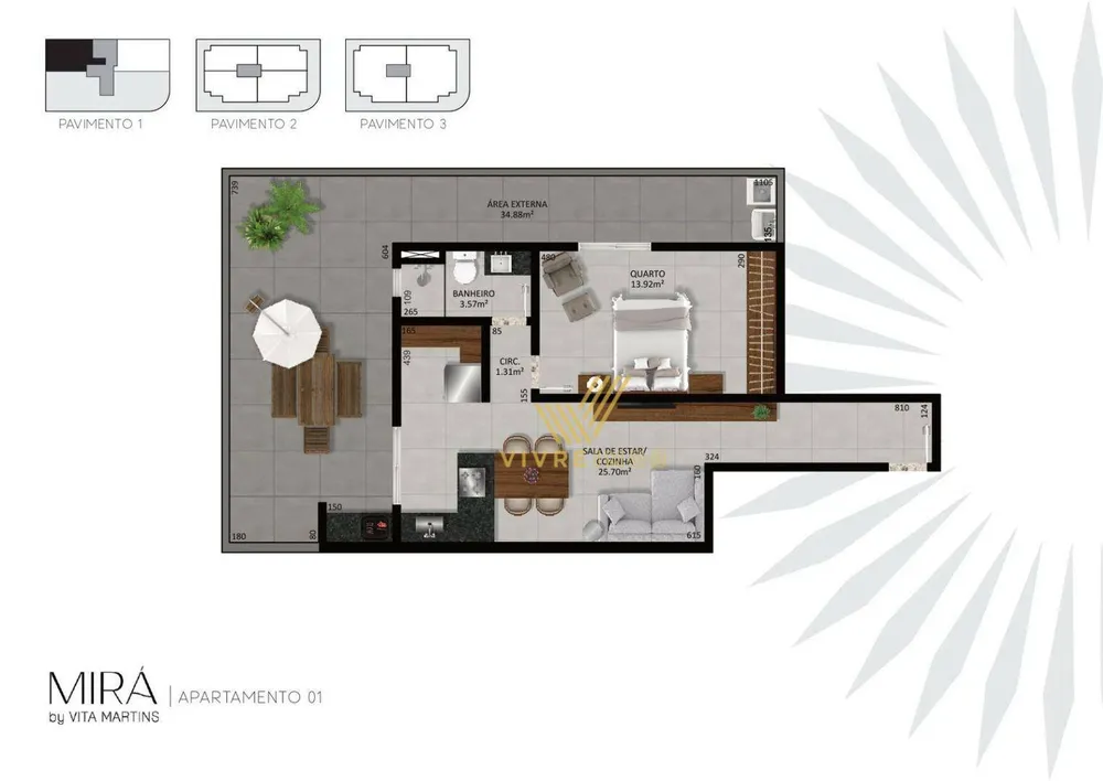 Apartamento, 1 quarto, 97 m² - Foto 3