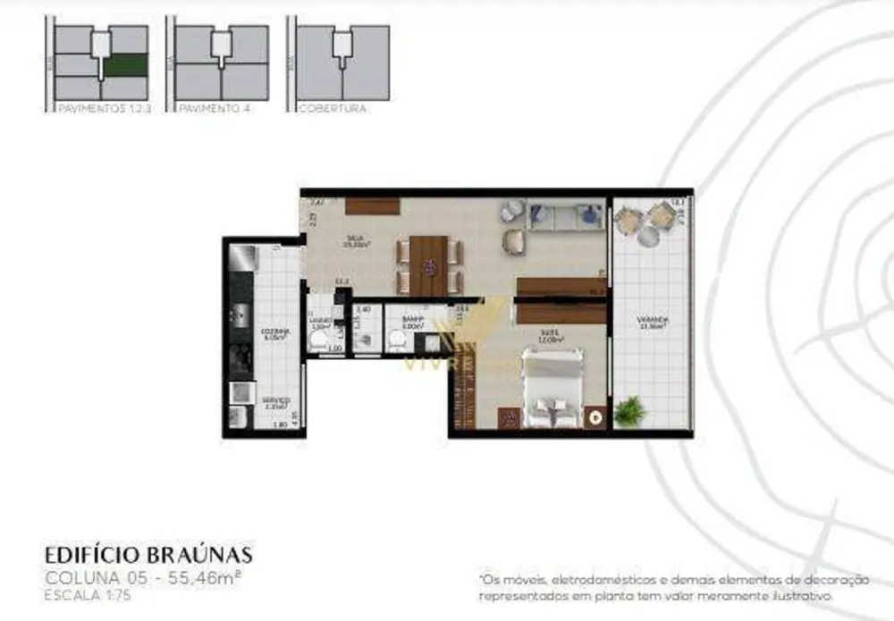 Apartamento, 1 quarto, 55 m² - Foto 10
