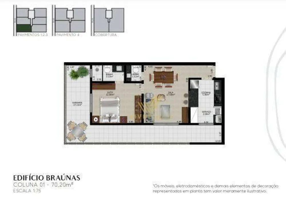 Apartamento, 1 quarto, 55 m² - Foto 6