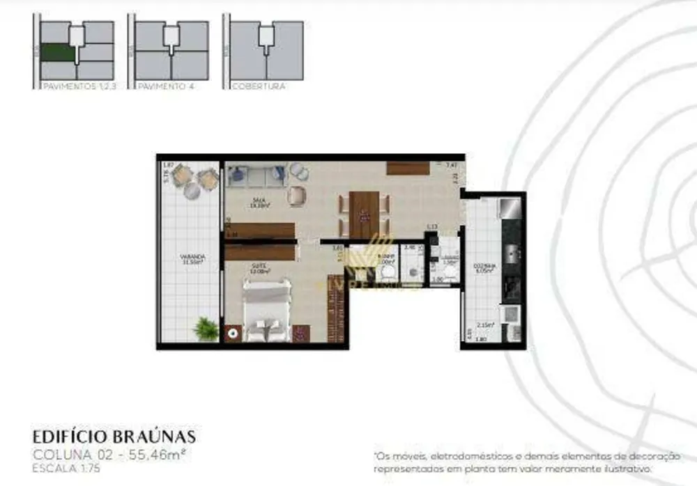 Apartamento, 1 quarto, 55 m² - Foto 7
