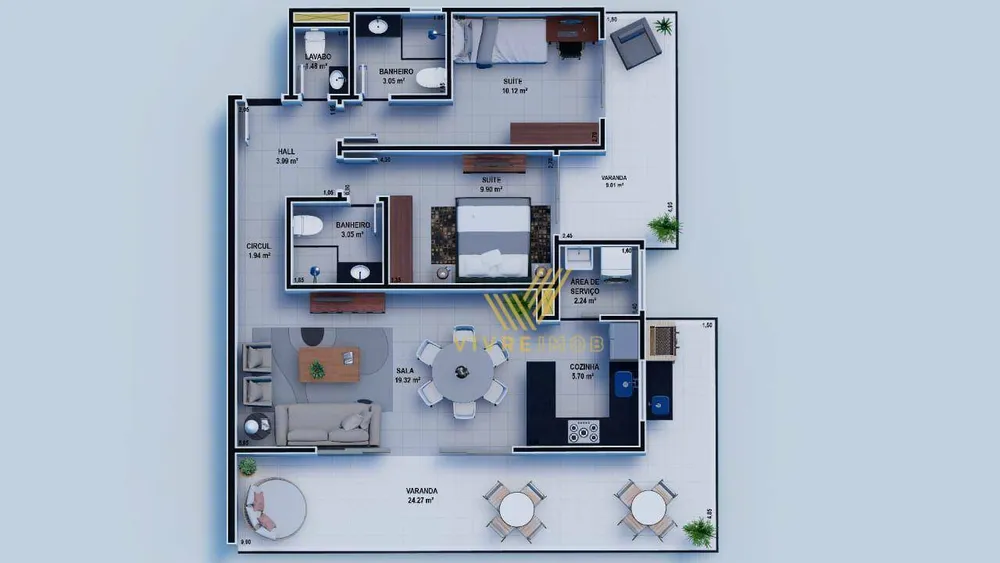 Apartamento, 2 quartos, 103 m² - Foto 28