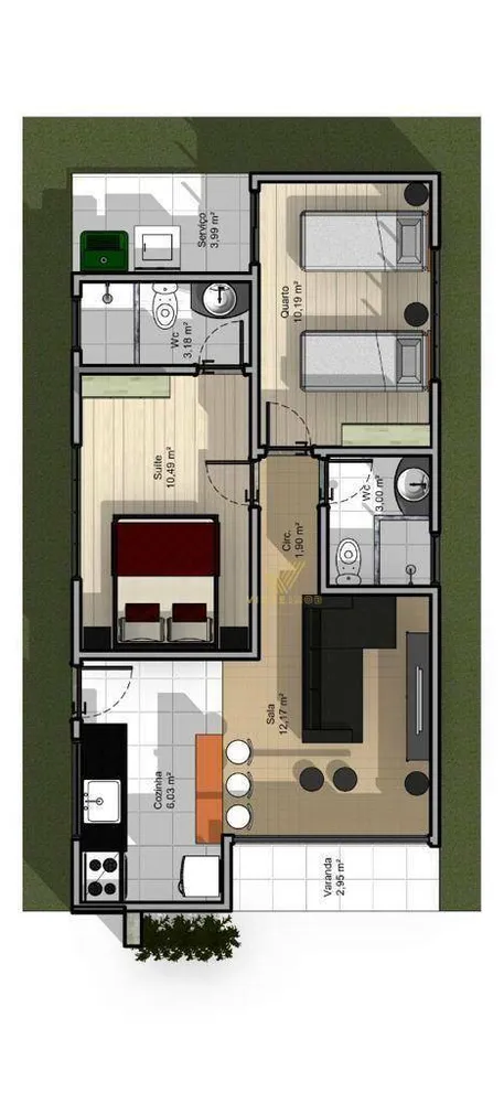 Casa, 2 quartos, 60 m² - Foto 4