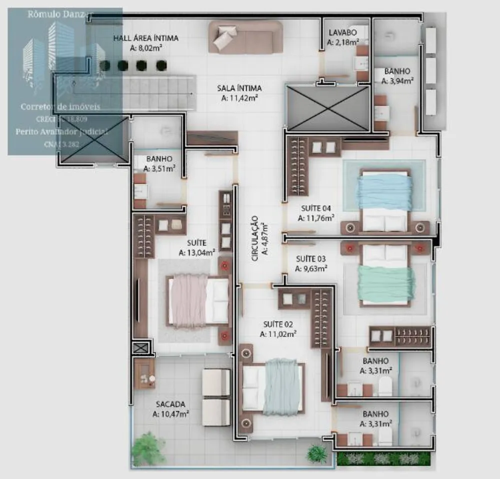 Apartamento, 4 quartos, 112 m² - Foto 2