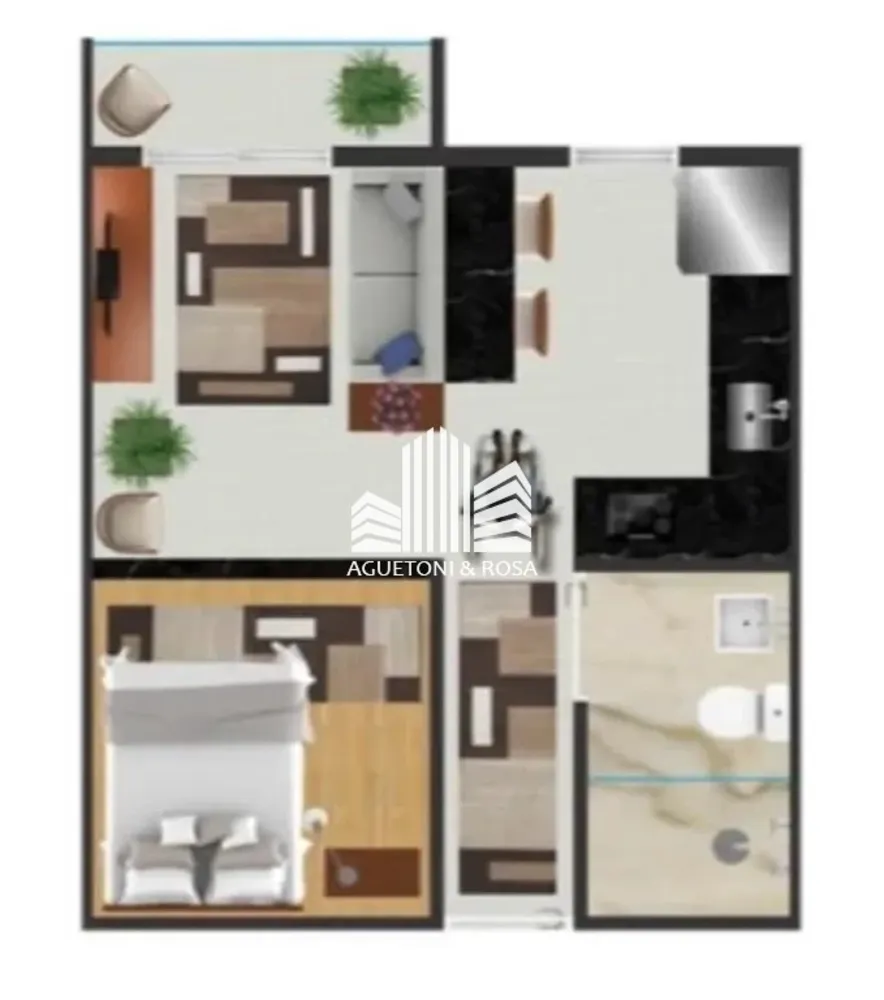 Apartamento, 1 quarto, 35 m² - Foto 1