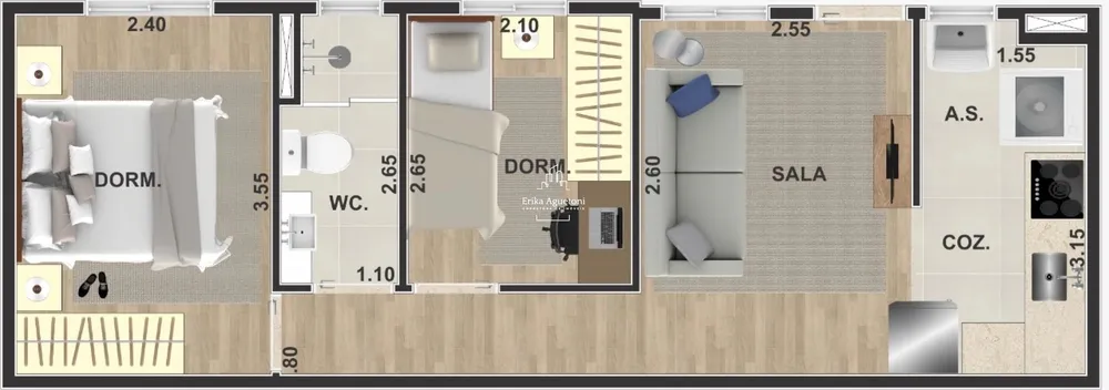 Apartamento, 2 quartos, 39 m² - Foto 11