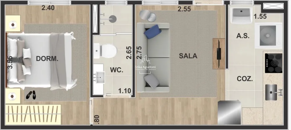 Apartamento, 2 quartos, 39 m² - Foto 10