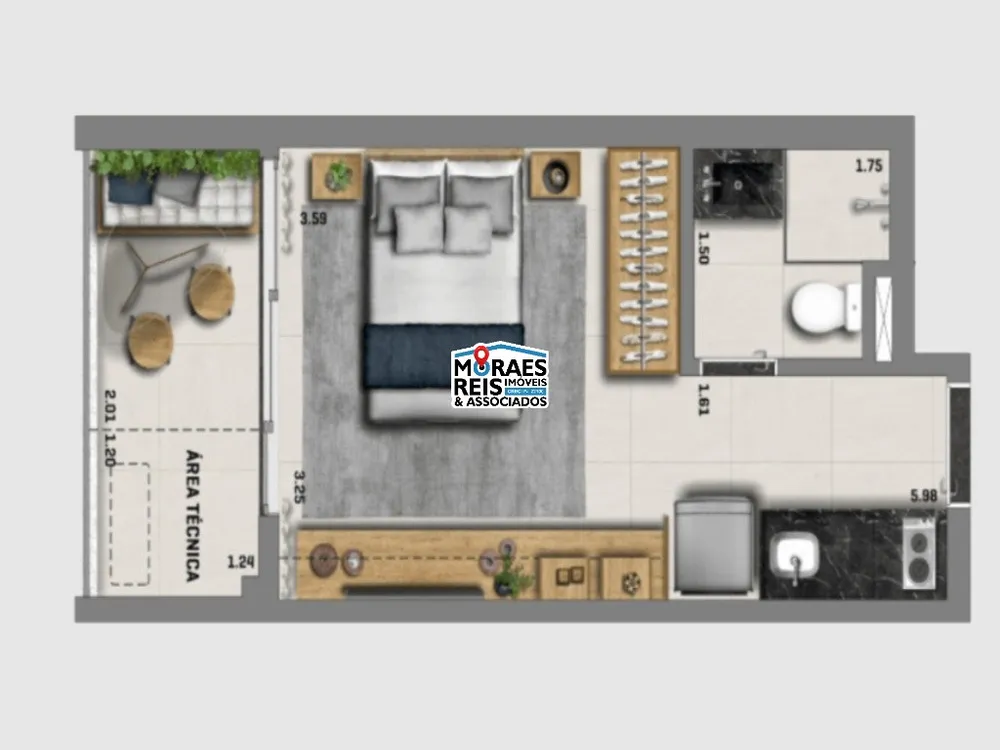 Apartamento, 1 quarto, 27 m² - Foto 3