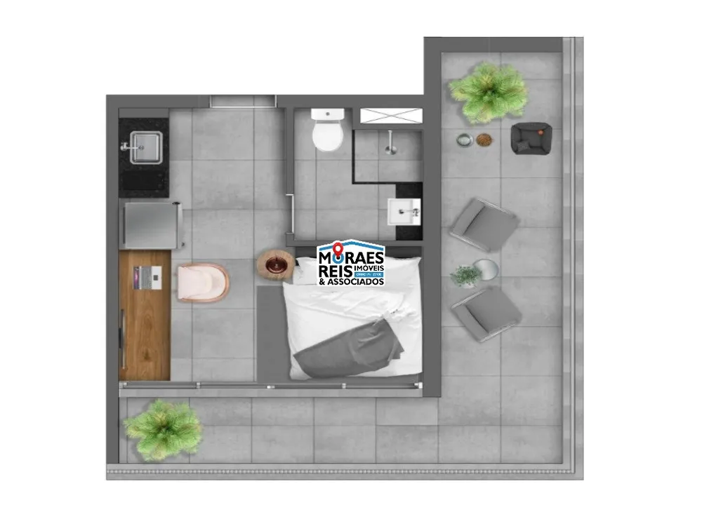 Apartamento, 1 quarto, 34 m² - Foto 3