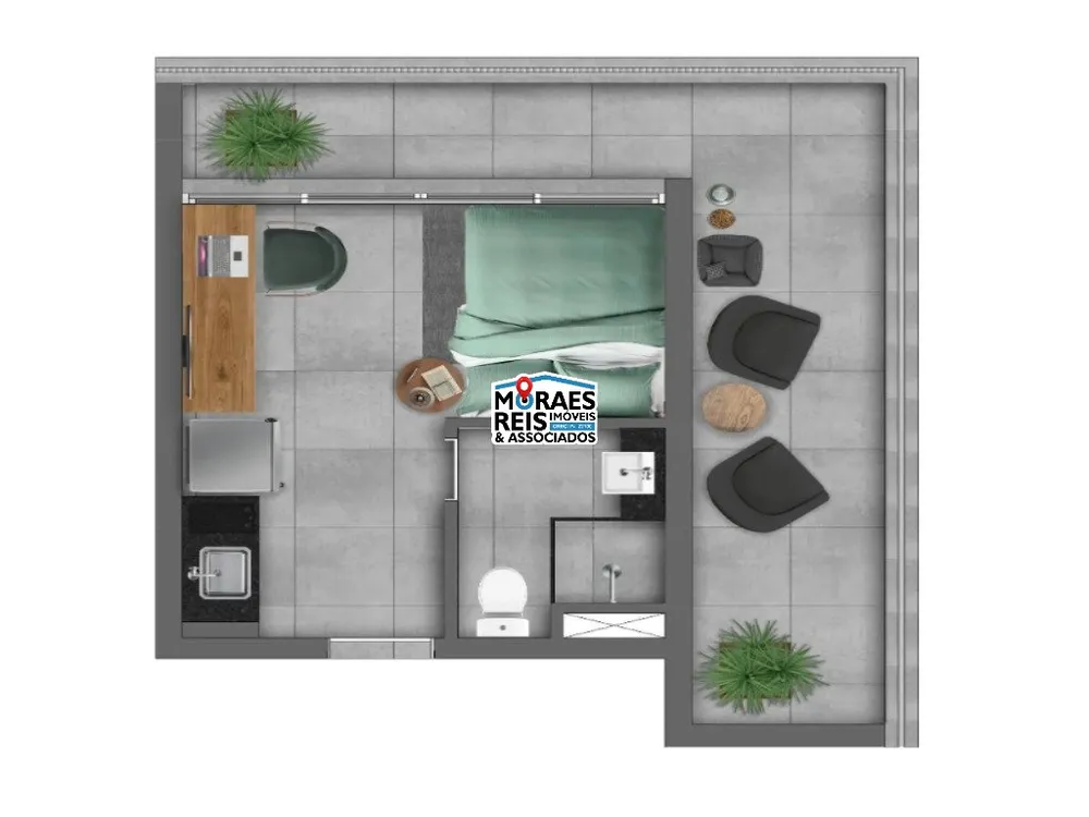 Apartamento, 1 quarto, 34 m² - Foto 2