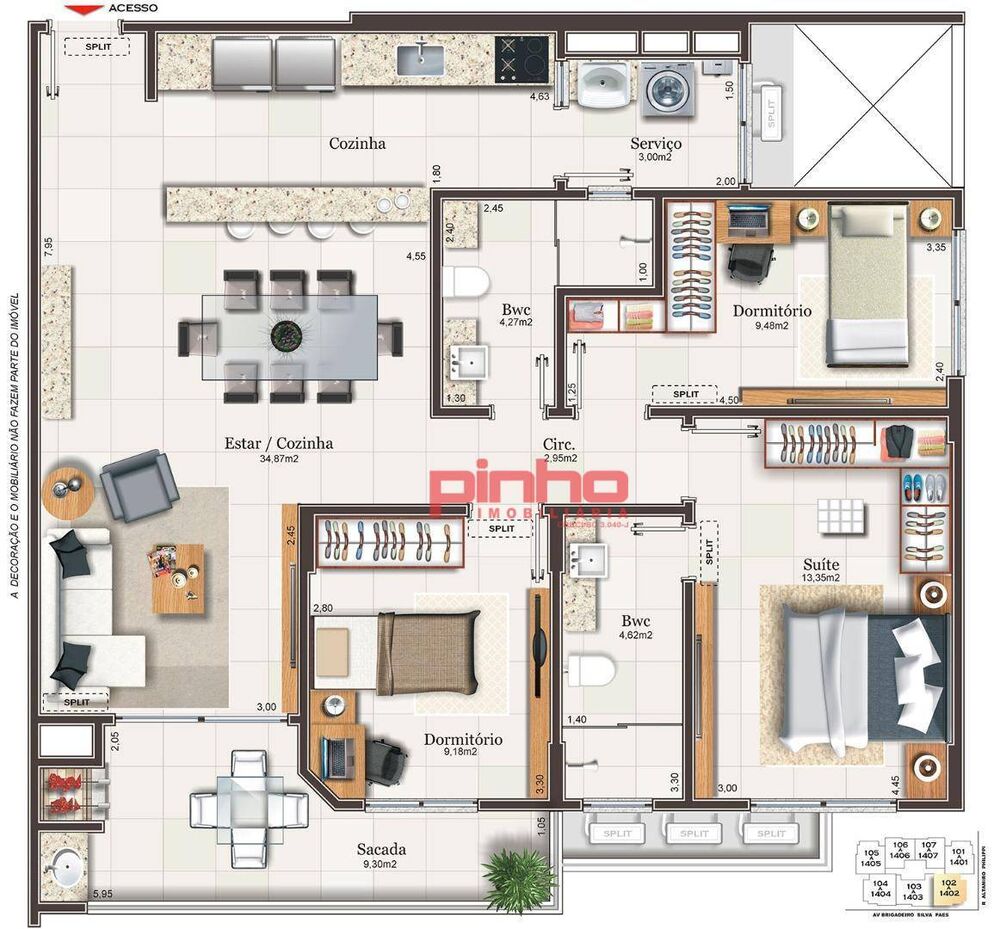 Apartamento, 2 quartos, 96 m² - Foto 7