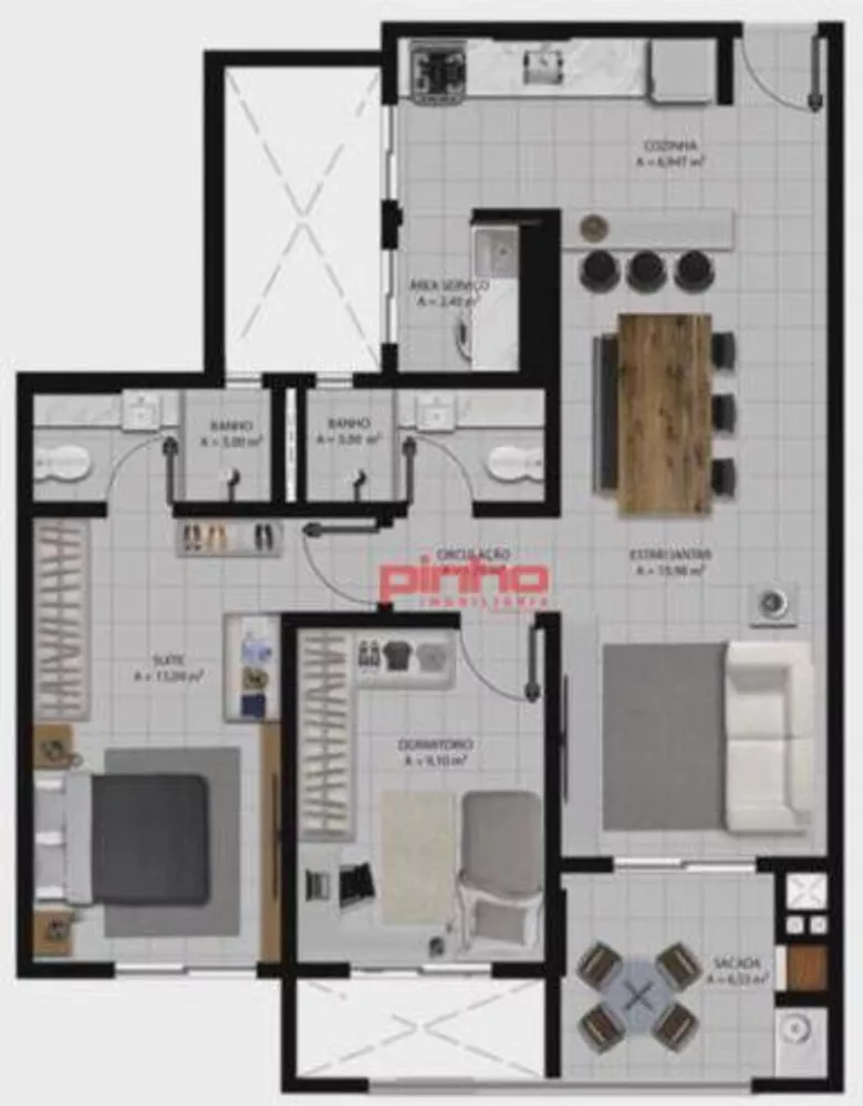 Apartamento, 2 quartos, 73 m² - Foto 12