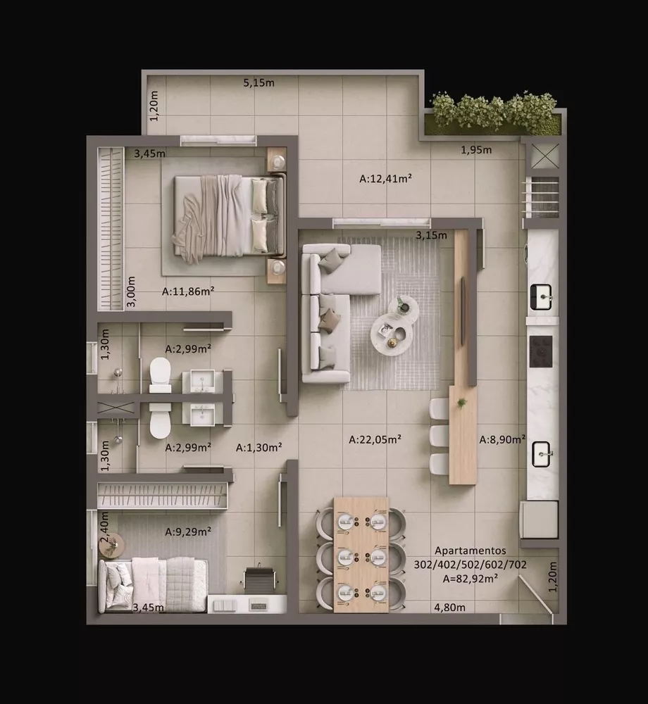 Apartamento, 1 quarto, 40 m² - Foto 4