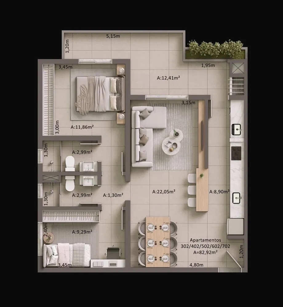 Apartamento, 1 quarto, 40 m² - Foto 17