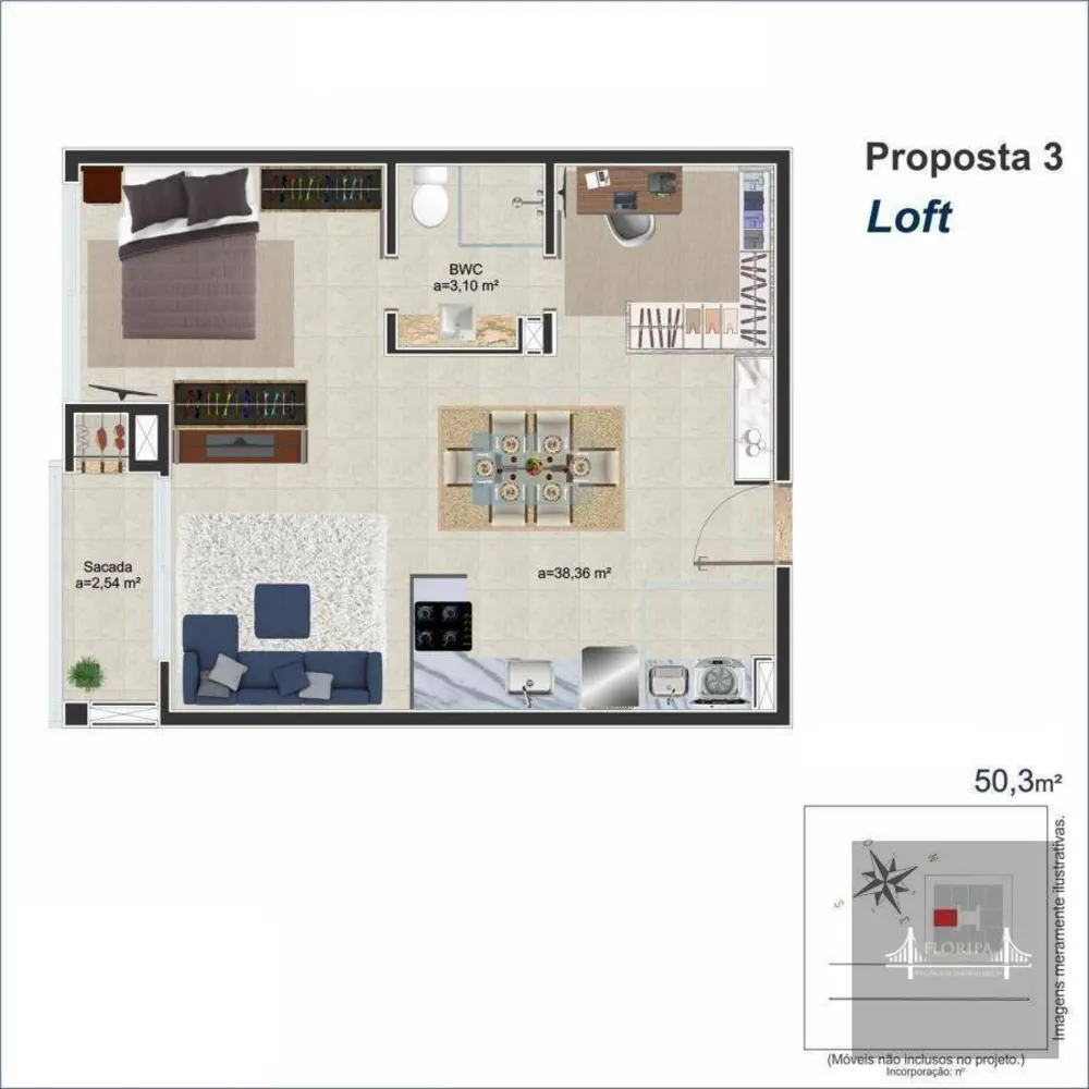 Apartamento, 1 quarto, 50 m² - Foto 12
