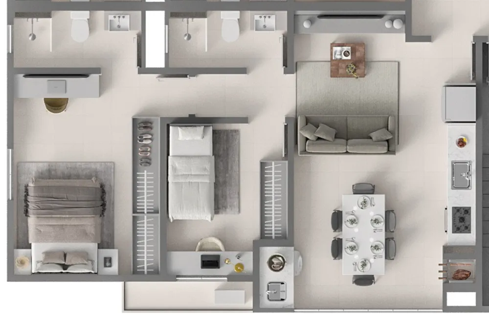 Apartamento, 2 quartos, 60 m² - Foto 4