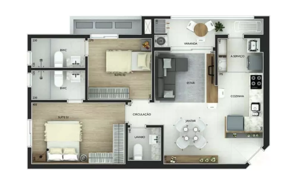 Apartamento à venda com 2 quartos, 66m² - Foto 4