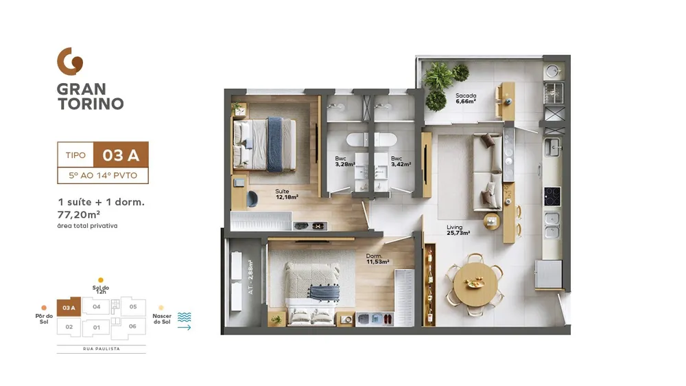 Apartamento, 2 quartos, 77 m² - Foto 10