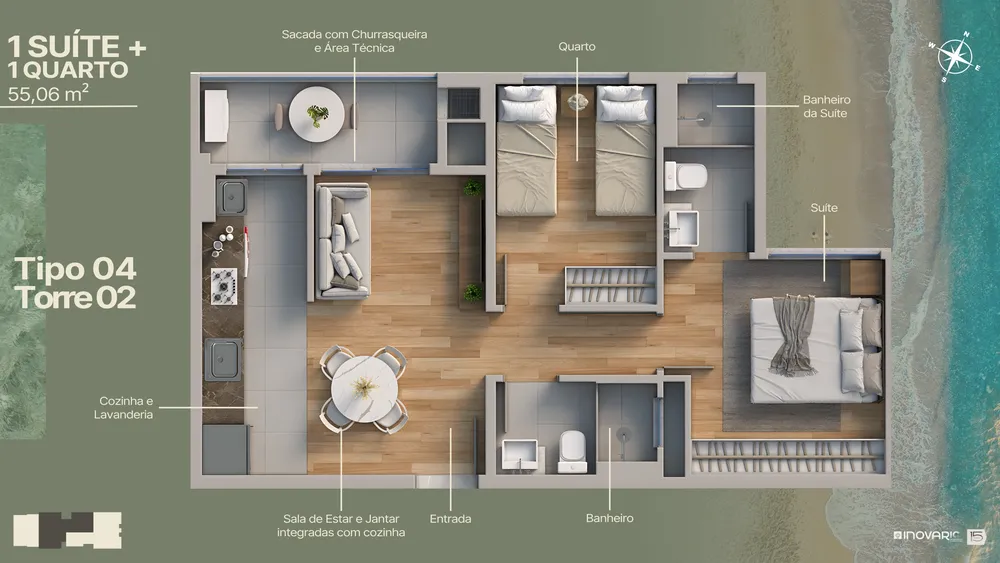 Apartamento, 2 quartos, 55 m² - Foto 15