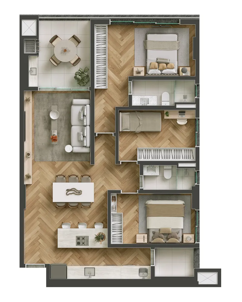Apartamento, 3 quartos, 100 m² - Foto 23