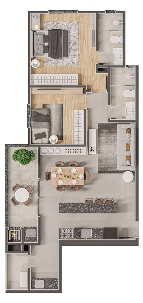 Apartamento, 2 quartos, 82 m² - Foto 4