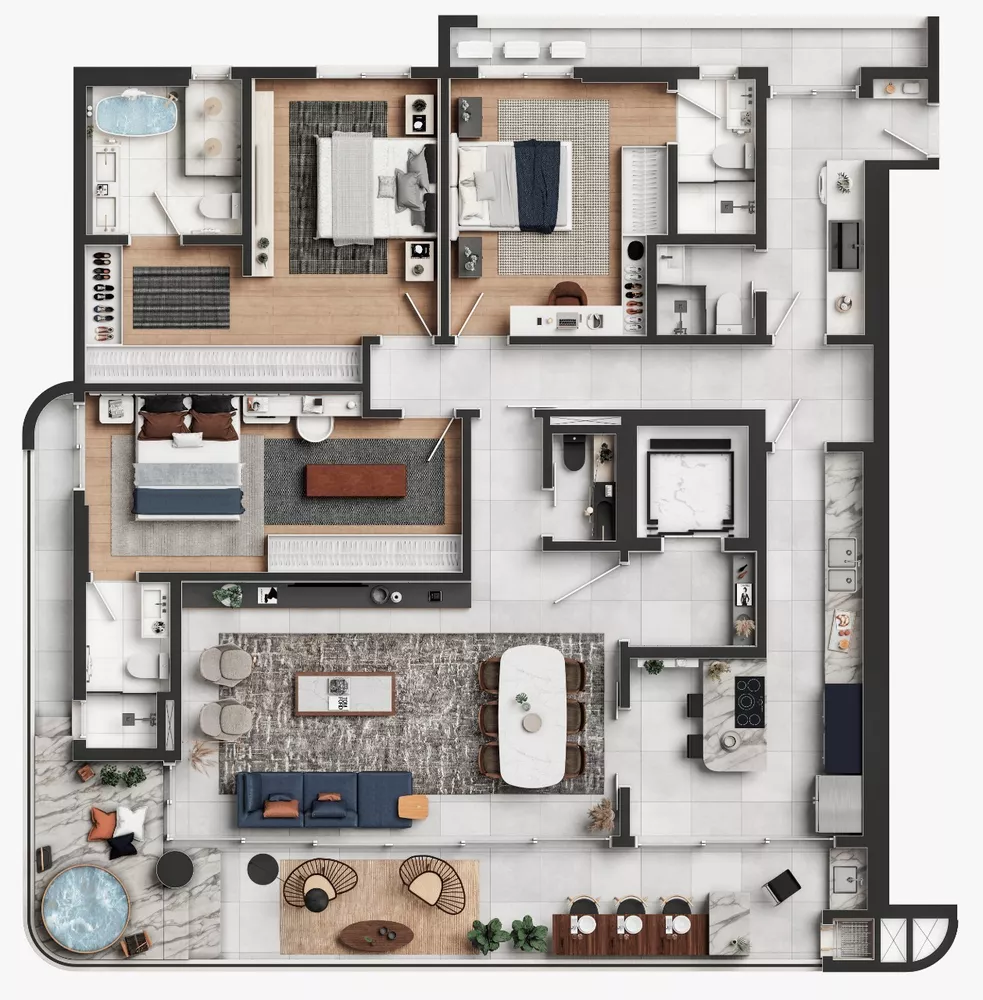 Apartamento à venda com 3 quartos, 261m² - Foto 4