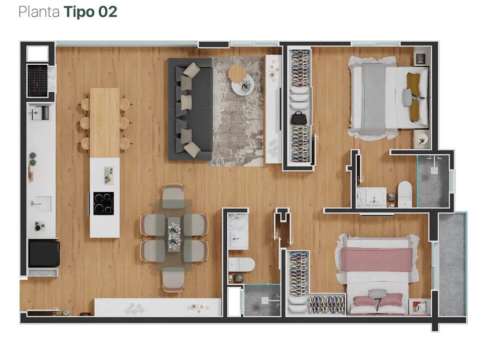 Apartamento, 2 quartos, 74 m² - Foto 5