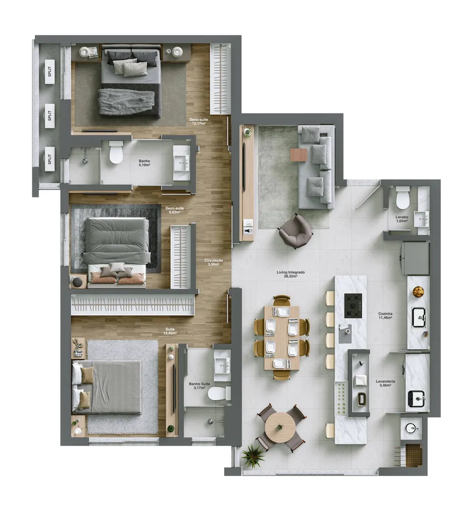 Apartamento, 3 quartos, 116 m² - Foto 4