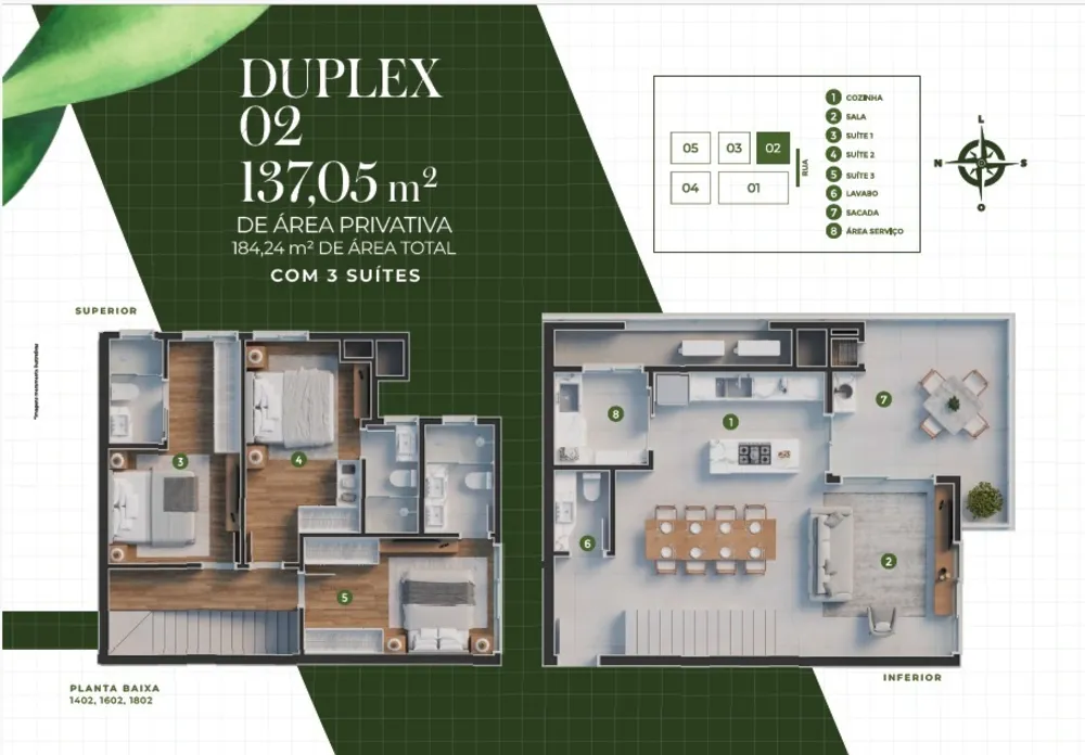 Apartamento, 3 quartos, 137 m² - Foto 2